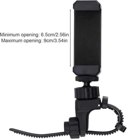 Adjustable Trumpet Phone Lyre Clip, 360°Rotation Lyre Music Clip Upgraded Saxophone Phone Holder for Marching Band Trumpet or Cornet Instrument Accessories (Black) in Kuwait