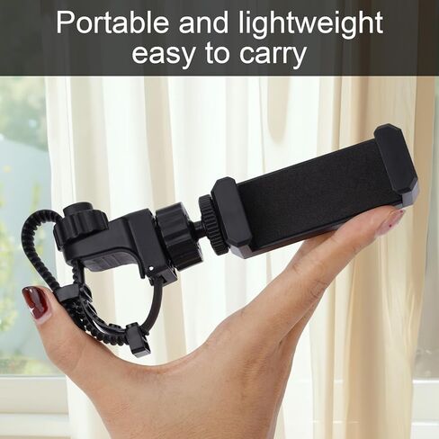 Adjustable Trumpet Phone Lyre Clip, 360°Rotation Lyre Music Clip Upgraded Saxophone Phone Holder for Marching Band Trumpet or Cornet Instrument Accessories (Black) in Kuwait
