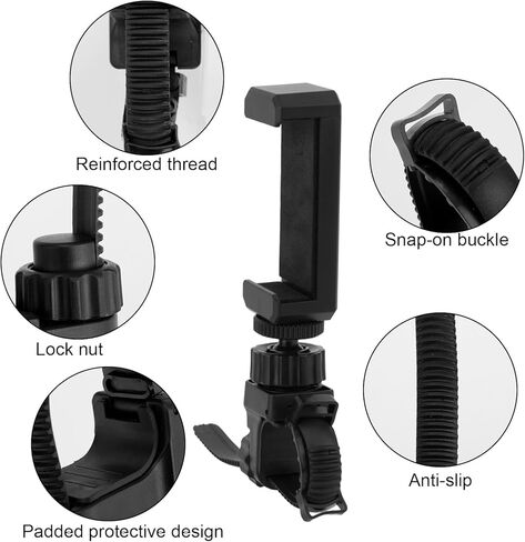 Adjustable Trumpet Phone Lyre Clip, 360°Rotation Lyre Music Clip Upgraded Saxophone Phone Holder for Marching Band Trumpet or Cornet Instrument Accessories (Black) in Kuwait