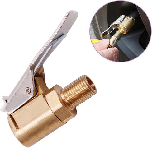 Car Tyre Nozzle Clamp Car Motorcycles Bike Air Chuck Inflator Inflatable Adapter Connector in Kuwait
