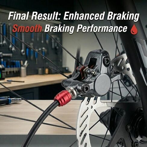 10 مجموعات زيتون الفرامل الهيدروليكية ومجموعة إدراج لـ SRAM Avid Stealth-a-majig - موصل تثبيت سريع لخرطوم 5 مم - زيتون ألومنيوم أحمر وإبر فولاذية مع مفتاح T8 in Kuwait