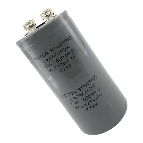 مكثفات CD60 500 فائق التوهج 500MFD 125VAC (عبوة من قطعتين) لوحدات تكييف الهواء والضواغط والمضخات وأنظمة التدفئة والتهوية وتكييف الهواء والمحركات الكهربائية in Kuwait