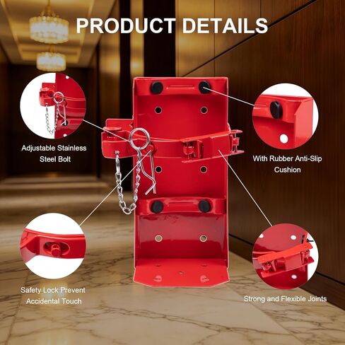 Heavy Duty Fire Extinguisher Bracket,Fire Extinguisher Mount Bracket for 10lb Dry/Co2 Extinguisher,Metal Wall Mount Fire Extinguishers Holder for Vehicle, Boat, Marine, Home, School (Black) in Saudi Arabia