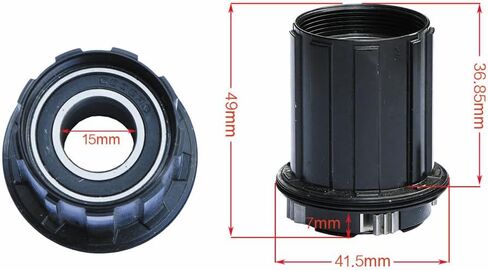 Speed Bicycle Freehub Body for HG Cassette – Aluminum Alloy 15mm Thru Axle, 2 Bearing Replacement for Mountain and Road Bike, 108 Rings 4 Pawl Design in Saudi Arabia