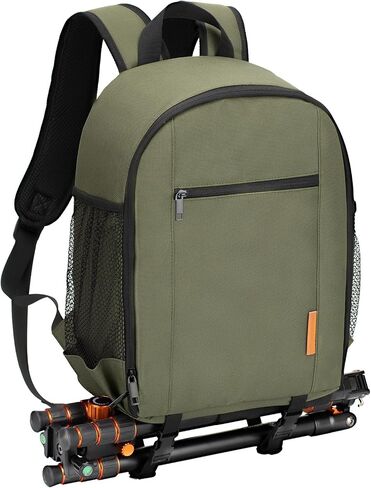 TARION Large Camera Backpack for Photographer - Photography Backpack with 16in Laptop Sleeve Waist Belt Side & Back Access DLSR Camera Bag with Waterproof Raincover for Outdoor Travel Black Thorner in Kuwait