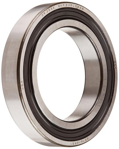 SKF 6016-2RS1 محمل كروي ذو أخدود عميق، مزدوج الختم، قفص قياسي، خلوص عادي، تجويف 80 مم، 125 مم OD، عرض 22 مم in Kuwait