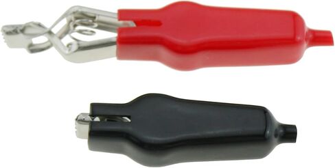 4 قطعة اختبار الدائرة مشبك التمساح المعزول 20A غلاف PVC أسود/أحمر مناسب للهندسة الكهربائية in Kuwait