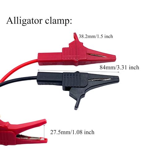 4.92 Feet Heavy Duty Insulated Alligator Clamp to Banana Clip Plug Replacement Test Leads for Automotive Circuits Electrical Testing and Most Multimeters in Kuwait