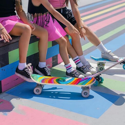 Milisten 2pcs DIY Blank Skateboard Deck 16.92In Wooden Deck Unfinished Blank Skateboard for Painting, Graffiti for Kids and Beginners, for Custom Design in Saudi Arabia