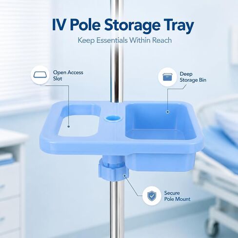 Iv Drip Stand Storage Tray Product Holder Pole Drip Clamp for Hospital in Saudi Arabia