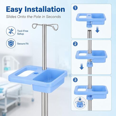 Iv Drip Stand Storage Tray Product Holder Pole Drip Clamp for Hospital in Saudi Arabia