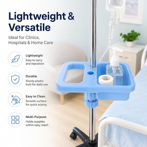 Iv Drip Stand Storage Tray Product Holder Pole Drip Clamp for Hospital in Saudi Arabia