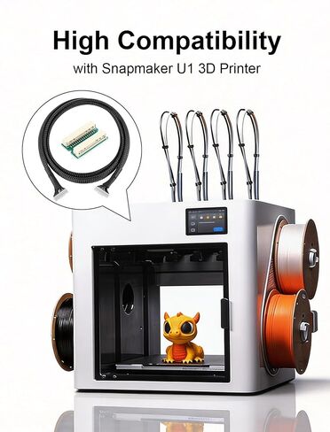 كابل تمديد التغذية التلقائية المطور متوافق مع Snapmaker U1 | كابل 39.37 بوصة 26AWG GH1.25 15P مع لوحة محول وأدوات تثبيت لنظام التغذية التلقائي Snapmaker U1 in Kuwait
