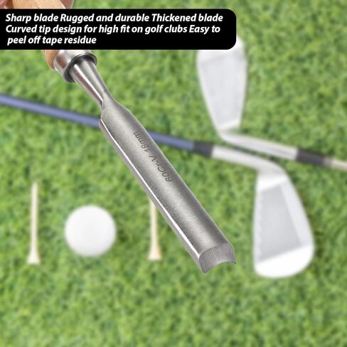 Golf Grip Removal Tool, Tape Stripper Remover Tool, Golf Grip Replacement Kit Grips Remover Saver Carbon Steel, Wooden Handle, Perfect for Regripping Graphite and Golf Club Steel Shafts in Kuwait