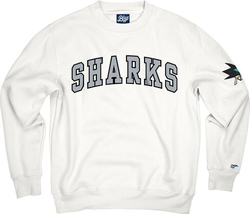 Blue 84 NHL unisex-adult Nhl Officially Licensed Crewneck Sweatshirt Sleeve Logo White in Kuwait