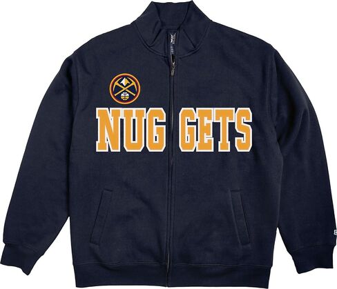 Blue 84 NBA Officially Licensed Full Zip Sweatshirt Twill Applique Embroidery Shield in Kuwait