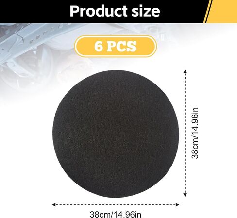 Goldmeet 6 Pack 22 '' Round Oil Drist Plash ، لا يوجد حصيرة تغيير زيت الزيت لزيت ناقل الحركة ، مقلاة الصرف الصحي ، أغطية مقاومة للزيت المقاومة للحرارة للميكانيكي والسيارات in Kuwait