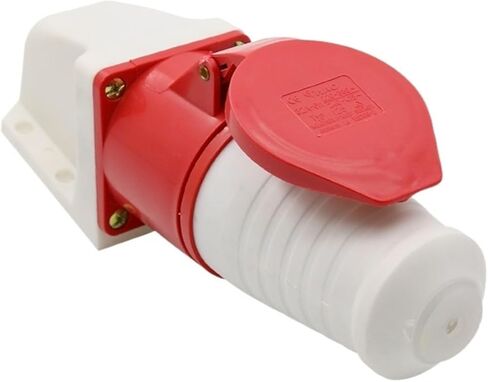 Waterproof Industrial Aviation Plug and Socket Connector 3 core 4 5 Hole 32A Exposed Docking(4 Core Red) in Saudi Arabia