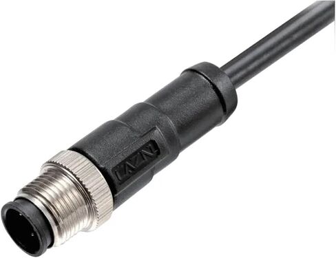 Waterproof Industrial M12 Sensor Aviation Connector 3Pin 4Pin 5Pin 6Pin C-Coded Welding Male and Female Plug Socket Panel mounting(Male Plug 2m,6Pin) in Kuwait