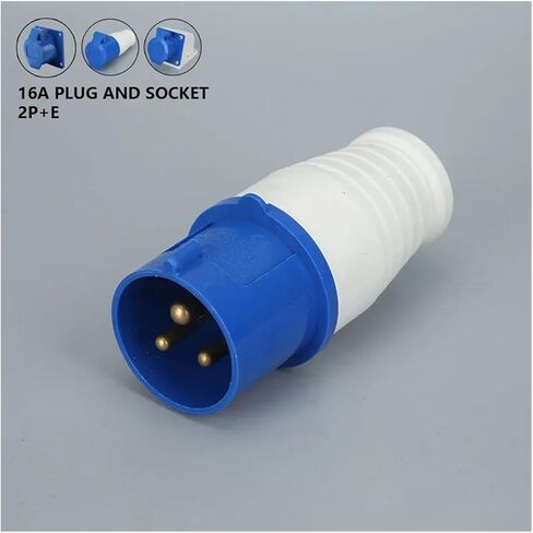 16A 3 Pin IP44 2P+E Industrial Socket/Plug 220-240V Waterproof Male and Female Connector Power Plug and Socket(113 16a 3pin) in Kuwait