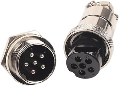 1 Set GX20 nut Type Male and Female Electrical Connector 2/3/4/5/6/7/8/9/10/12/14/15 pin 20mm Round Wire Panel Aviation Socket Plug(Gx20-7 Nut Type) in Kuwait