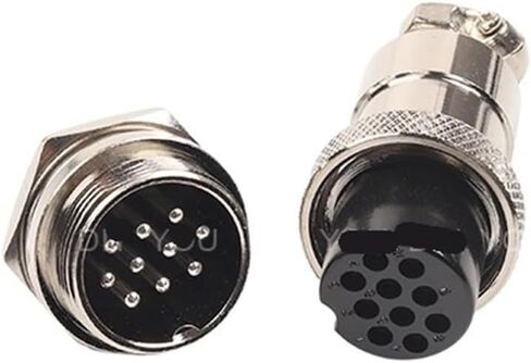 1 Set GX20 nut Type Male and Female Electrical Connector 2/3/4/5/6/7/8/9/10/12/14/15 pin 20mm Round Wire Panel Aviation Socket Plug(Gx20-7 Nut Type) in Kuwait