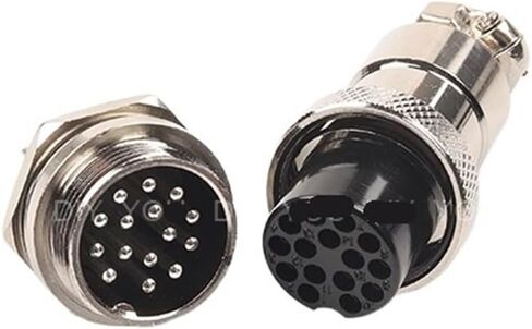1 Set GX20 nut Type Male and Female Electrical Connector 2/3/4/5/6/7/8/9/10/12/14/15 pin 20mm Round Wire Panel Aviation Socket Plug(Gx20-7 Nut Type) in Kuwait