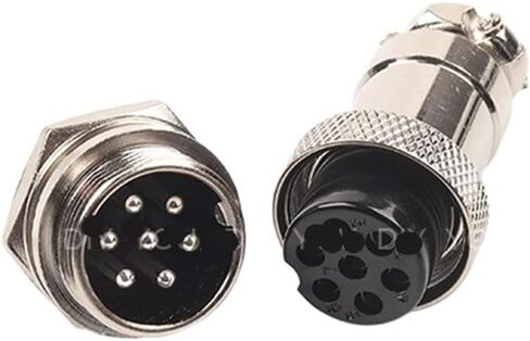 1 Set GX20 nut Type Male and Female Electrical Connector 2/3/4/5/6/7/8/9/10/12/14/15 pin 20mm Round Wire Panel Aviation Socket Plug(Gx20-7 Nut Type) in Kuwait