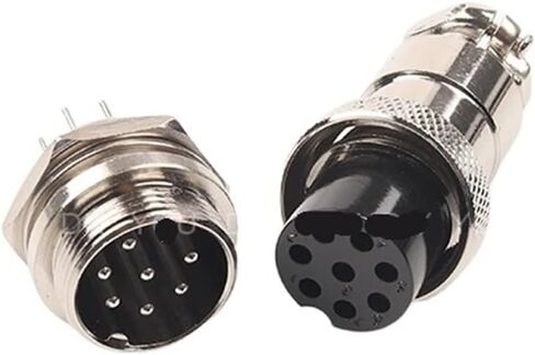 1 Set GX20 nut Type Male and Female Electrical Connector 2/3/4/5/6/7/8/9/10/12/14/15 pin 20mm Round Wire Panel Aviation Socket Plug(Gx20-7 Nut Type) in Kuwait