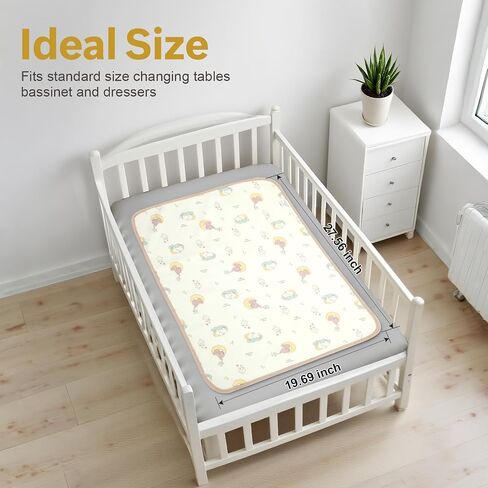 Muslin Diaper Changing Pad, Waterproof Diaper Change Liners for Baby, Leakproof Quick Drying Pads, Portable Diaper Changing Mat for Travel, Reusable Incontinence Underpads Protectors in Kuwait