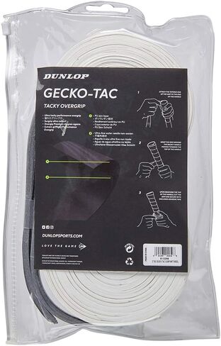 Dunlop Sports Gecko Tac Tennis Overgrip, Roll of 30, White in Kuwait