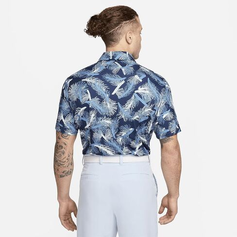 بولو جولف Dri-FIT للرجال من Nike Tour، مقاس Aegean Storm/أبيض، مقاس متوسط in Kuwait