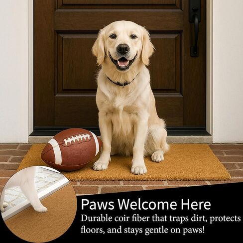 NCAA University of Alabama Personalized Large Coir Doormat 2'x3' (36"x24"), Custom Name Front Door Mat with Non-Slip Rubber Back, Indoor Outdoor Entrance Rug Welcome Mats for Porch Patio Deck in Kuwait