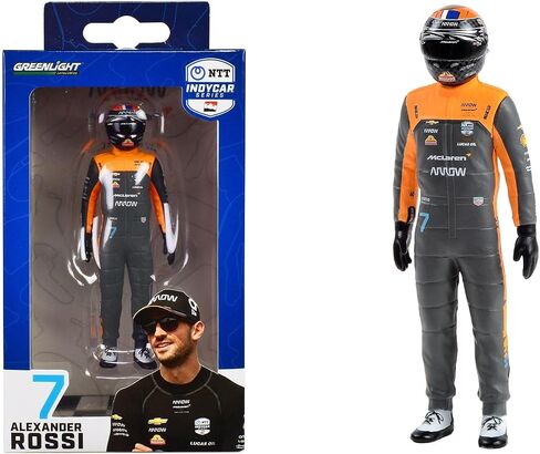 GreenLight 1:18th Arrow McLaren SP Alexander Rossi #7 Driver Figure, Blue in Kuwait