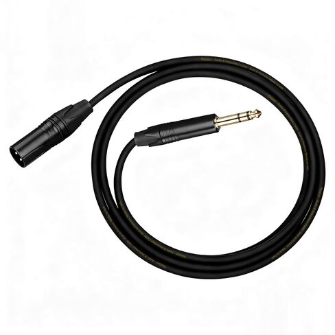 كابل 1/4 إلى XLR بطول 10 أقدام - سلك تصحيح ذكر TRS إلى XLR متوازن - كابل صوت ذكر عالي التحمل 6.35 مم إلى XLR لشاشات الاستوديو والخلاطات وواجهات الصوت (حزمة واحدة) in Kuwait