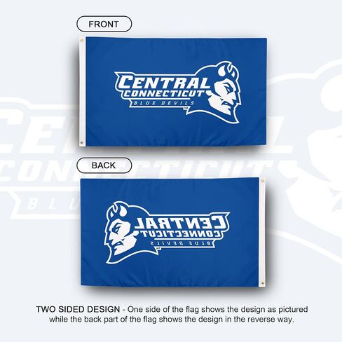 Desert Cactus Central Connecticut State University CCSU Flag - 3 x 5 Feet Devils Banner, Indoor/Outdoor Durable Fabric, 100% Polyester Design (Style 1) in Saudi Arabia