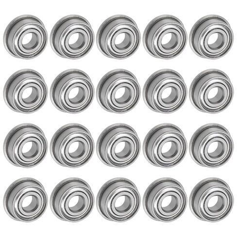 uxcell MF104ZZ Flanged Ball Bearing 4x10x4mm Double Shielded Chrome Steel Flange Bearings, 20pcs in Kuwait