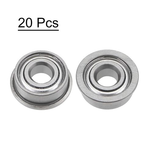 uxcell MF104ZZ Flanged Ball Bearing 4x10x4mm Double Shielded Chrome Steel Flange Bearings, 20pcs in Kuwait