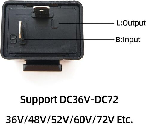 Flasher Relay for LED 32V 48V 52V 60V 72V 2 Pin Frequency Relay Turn Signal Indicator Moto Motorcycle Flasher Accessories in Kuwait