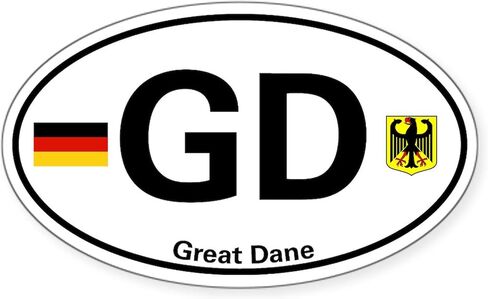 ملصق بيضاوي من CafePress Harlequin Great Dane UC Sit ملصق بيضاوي ممتص للصدمات ملصق سيارة in Kuwait