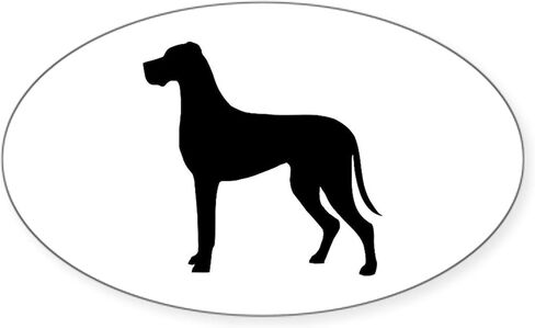 ملصق بيضاوي من CafePress Harlequin Great Dane UC Sit ملصق بيضاوي ممتص للصدمات ملصق سيارة in Kuwait