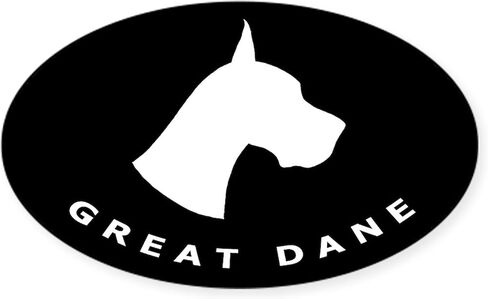 ملصق بيضاوي من CafePress Harlequin Great Dane UC Sit ملصق بيضاوي ممتص للصدمات ملصق سيارة in Kuwait