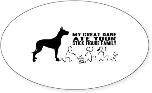 ملصق بيضاوي من CafePress Harlequin Great Dane UC Sit ملصق بيضاوي ممتص للصدمات ملصق سيارة in Kuwait