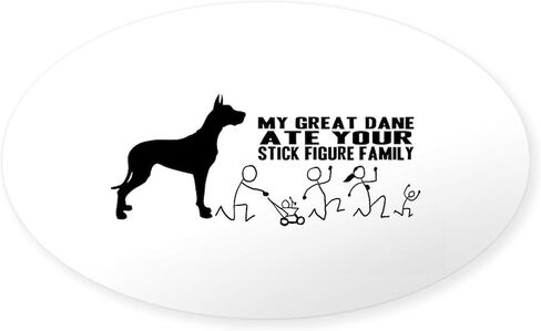 ملصق بيضاوي من CafePress Harlequin Great Dane UC Sit ملصق بيضاوي ممتص للصدمات ملصق سيارة in Kuwait
