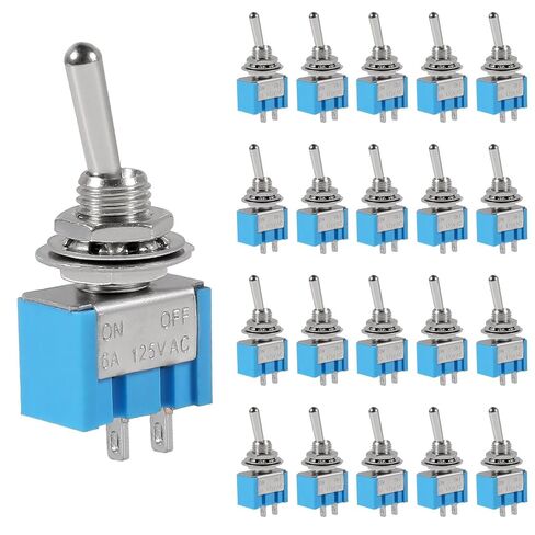 20Pcs SPDT Mini Toggle Switch 3 Pin 3 Position ON/Off/ON Miniature Toggle Switches AC 125V/6A Toggle Switch in Kuwait