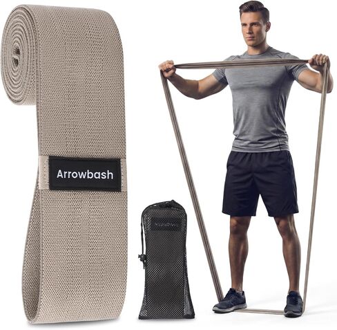 حزام مقاومة من القماش بطول 40 بوصة من Arrowbash للتمرين للنساء والرجال، حزام مطاطي غير قابل للانزلاق مع حقيبة لتمارين التمدد، واليوجا، واللياقة البدنية المنزلية in Kuwait