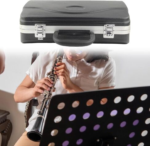 B Flat Clarinet Case Hard Shell Protection Box Lightweight Gig Bag with Foam Lining 11.81x8.66 Inch in Kuwait