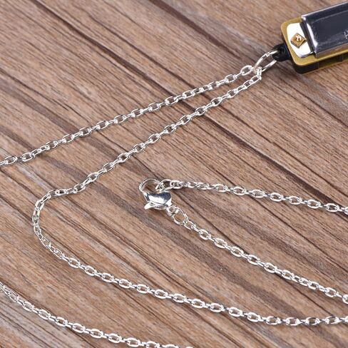 Ejoyous Harmonica Necklace Small, 4 Hole Harmonica Necklace Portable Musical Instrument, for Students Adults Beginners (Silver) in Saudi Arabia