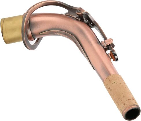 رقبة الساكسفون النحاسية ذات التوافق العالي من Qiilu لملحقات الآلات الموسيقية Alto Sax Bend Tube 2.45 سم - أجزاء الساكسفون النحاسية عالية الأداء ألتو ساكسفون بيند الرقبة (برونزية عتيقة) in Kuwait