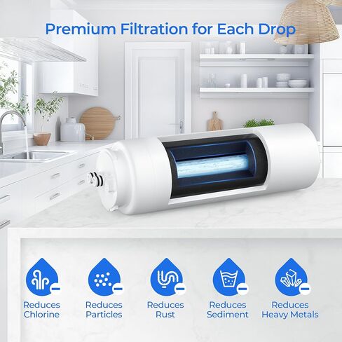 استبدال فلتر المياه K-77687، متوافق مع Kohler K-77686، K-77688، K-29638، K-29639، نظام الترشيح المزدوج Kohler Aquifer K-29651-NA، K-77686-NA، K-77687-NA، K-77688-NA، عبوتان in Kuwait
